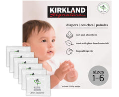 Kirkland Signature Diapers Size 2 wetness indicator turns blue to signal changes.