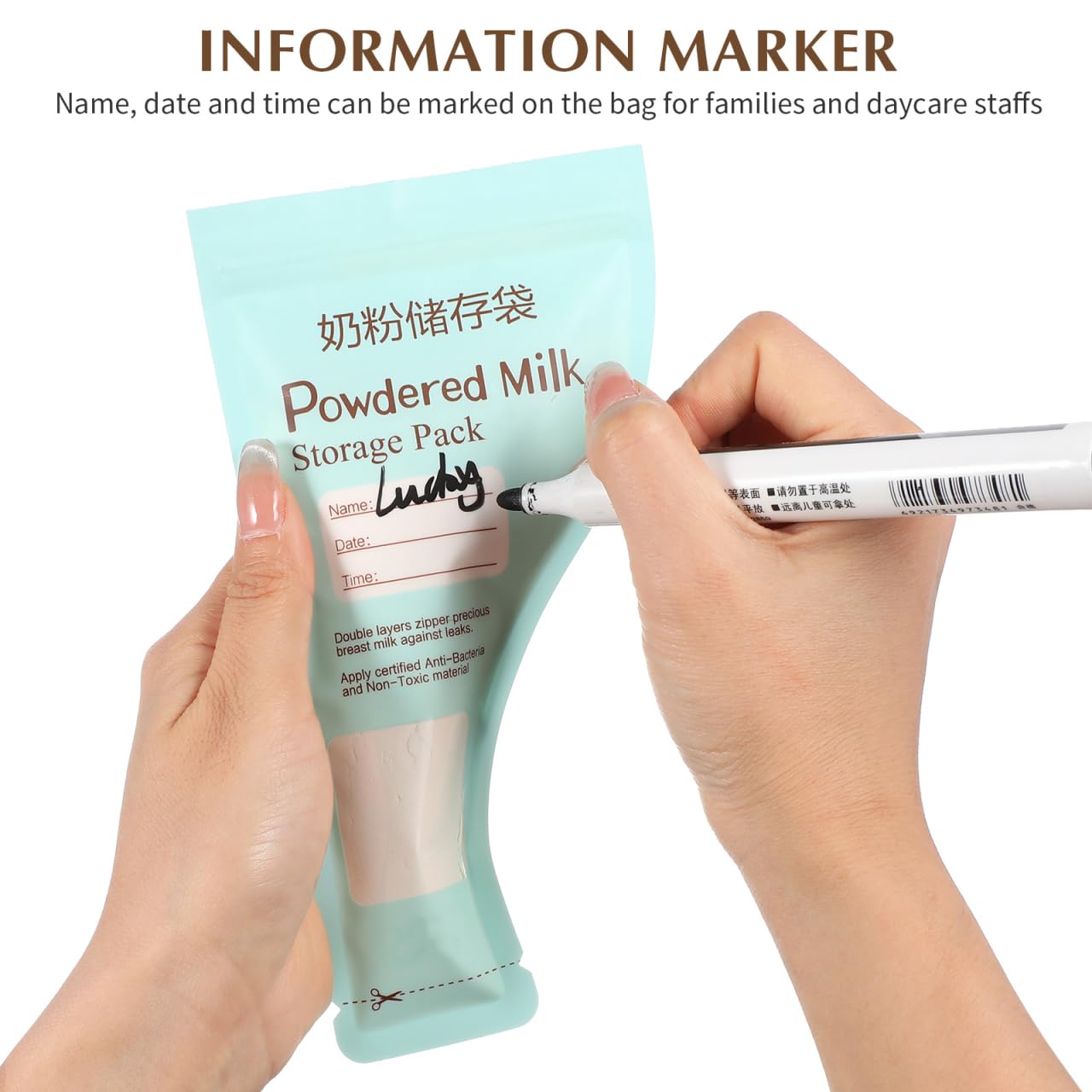 Kisangel pre-measured portions demonstrate quick, accurate formula portions during travel.