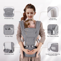 Kisdream ergonomic M-seat design ensures even weight distribution for comfortable wear.