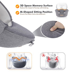 Kisdream newborn-to-toddler position supports growth with ergonomic comfort for parent and child.