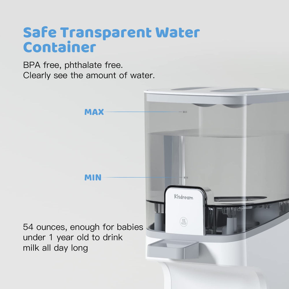 Kisdream Water Warmer dispensing lever in action delivering warm water.