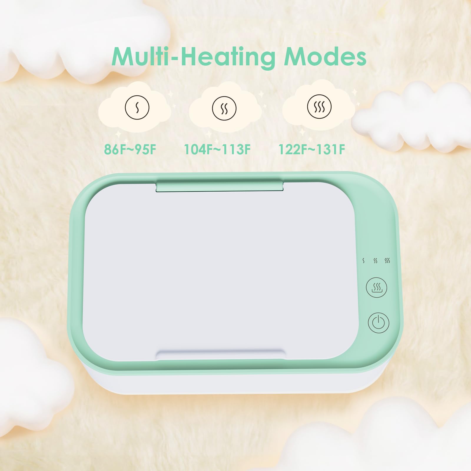 Kisdream Wipe Warmer 2-in-1 design combines warmer and dispenser