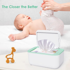 Kisdream Wipe Warmer side panel highlights compact, modern nursery design