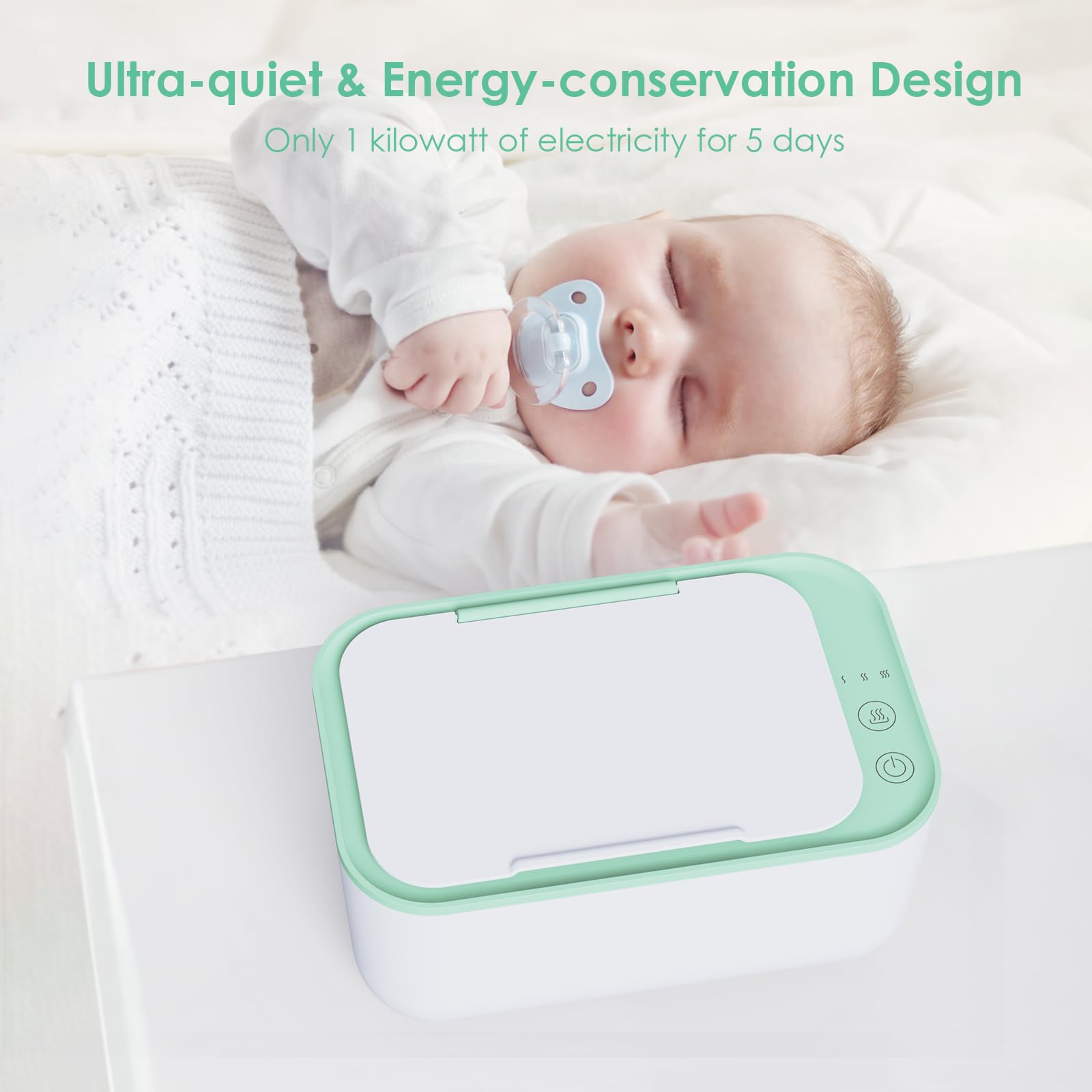 Kisdream Wipe Warmer temperature modes offer gentle warmth choices