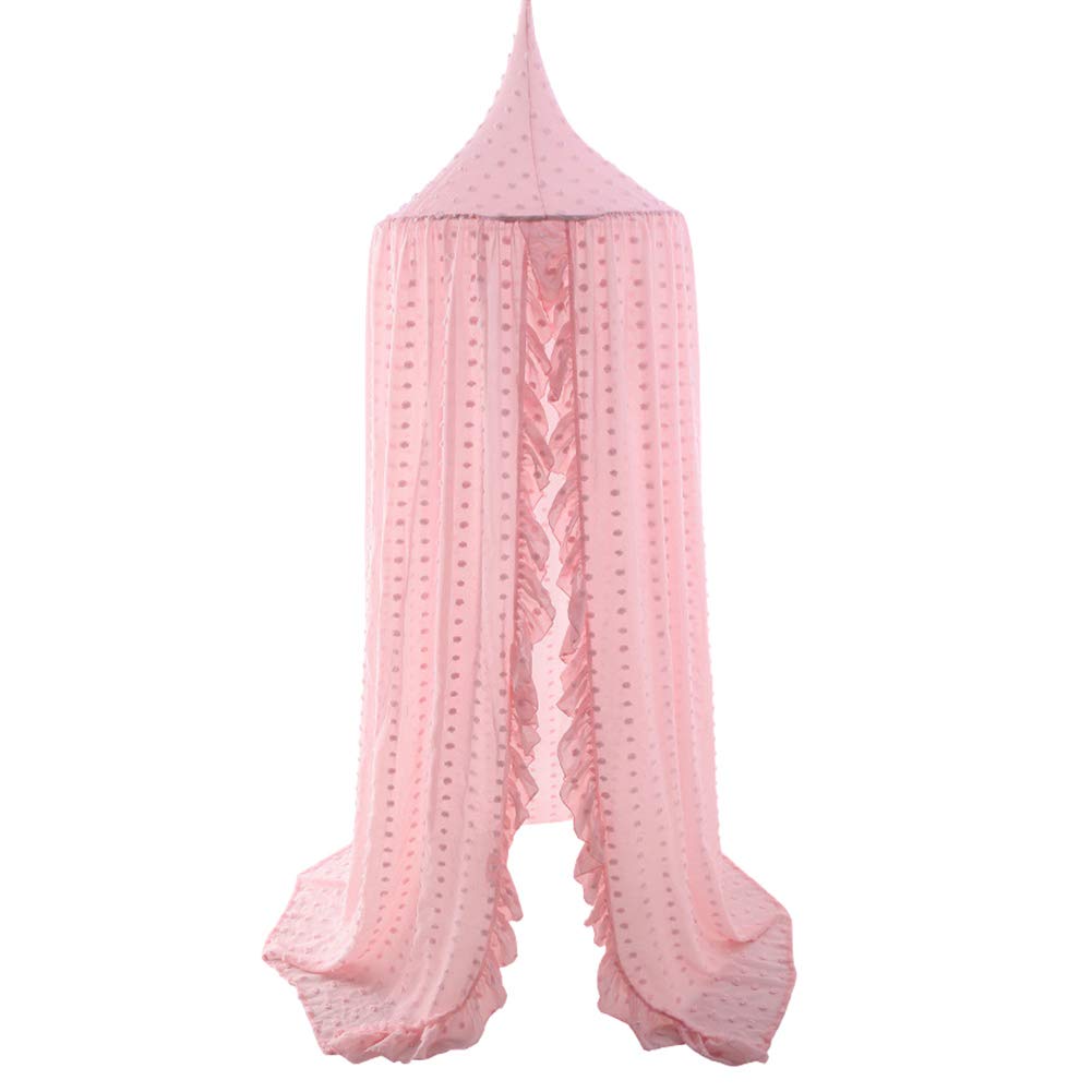 Kishome kids bed canopy pink drape enhances a dreamy sleeping nook