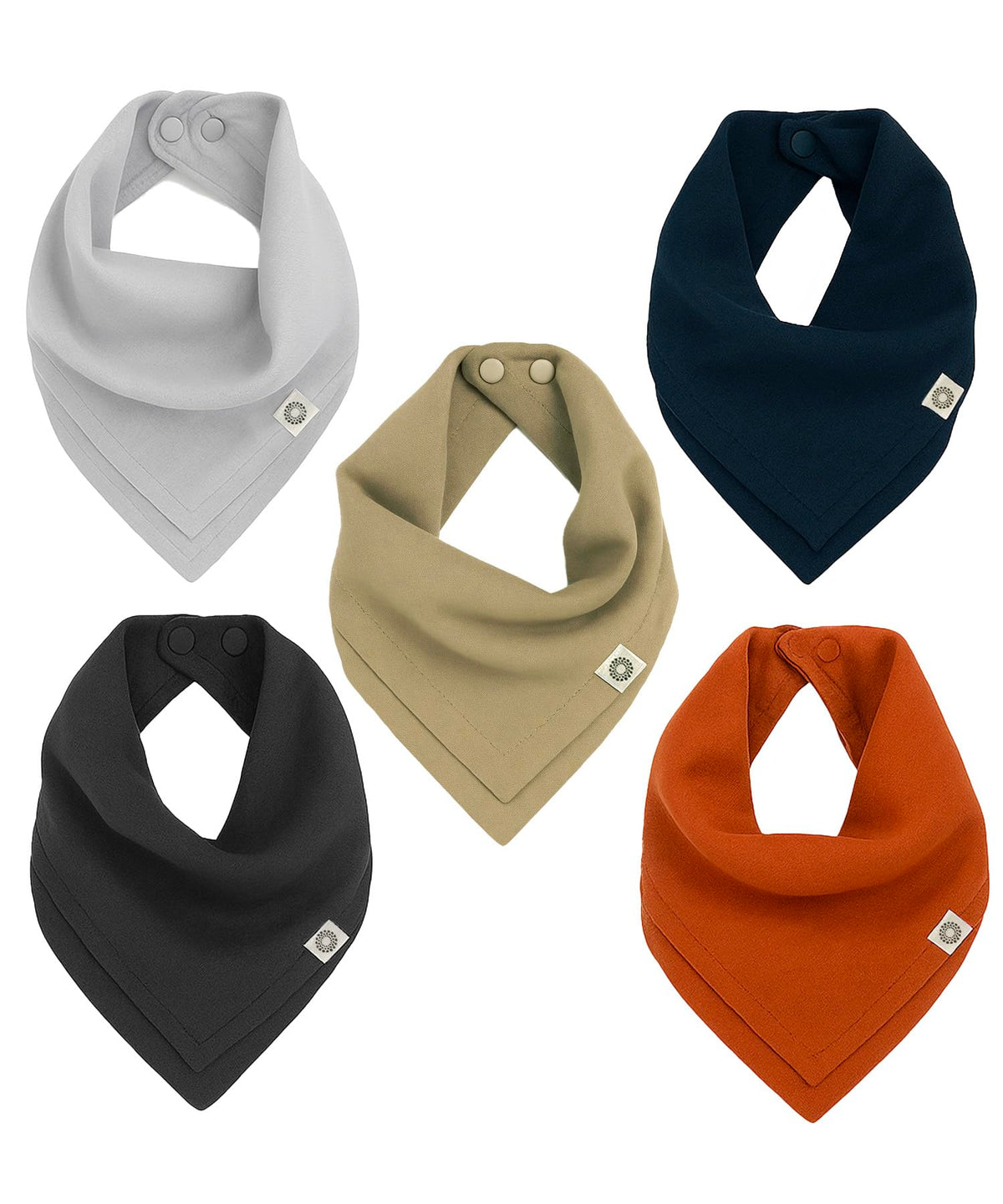 Kishu Baby Indi bandana bib on model, front-wear style offering 20 looks for busy days.