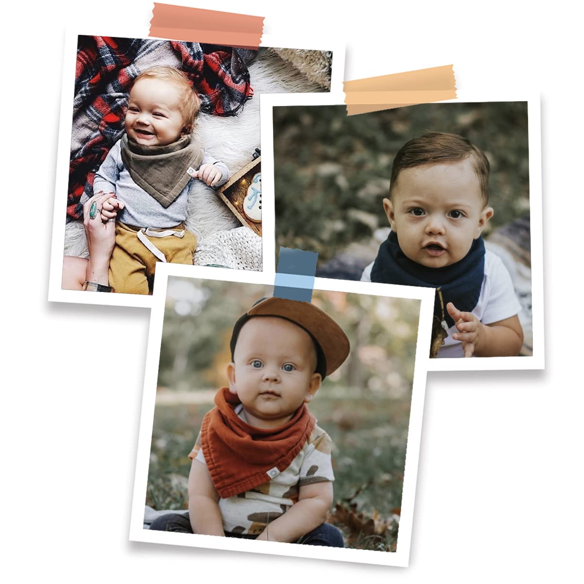 Kishu Baby Indi bandana bib packaging shown as gift-ready set.