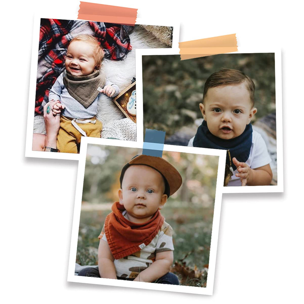 Kishu Baby Indi bandana bib packaging shown as gift-ready set.