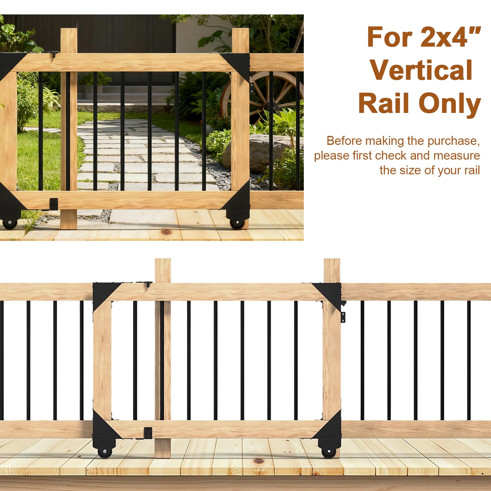 KishYa sliding gate kit adjustable track frame adapts to space