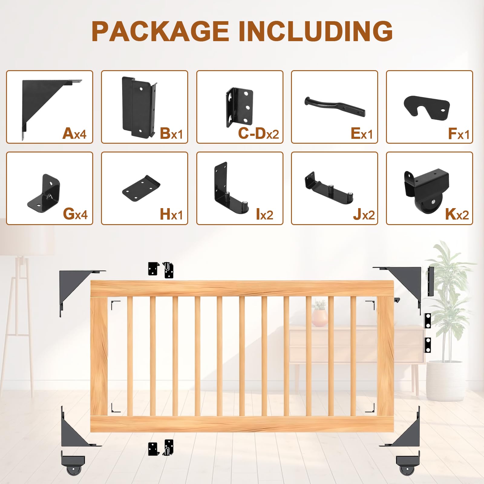 KishYa Sliding Gate Kit with baked enamel coating resists weathering
