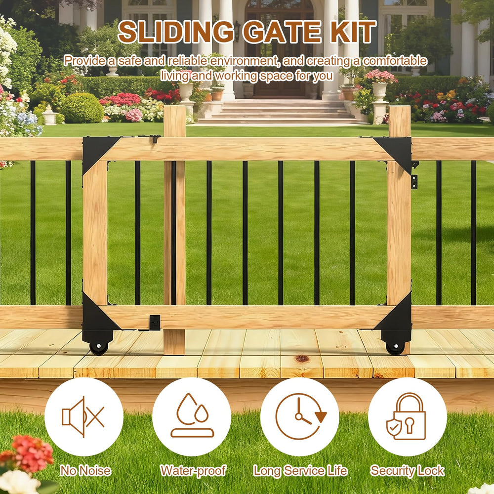KishYa sliding gate kit bearings and wheels deliver silent movement