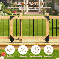KishYa sliding gate kit bearings and wheels deliver silent movement