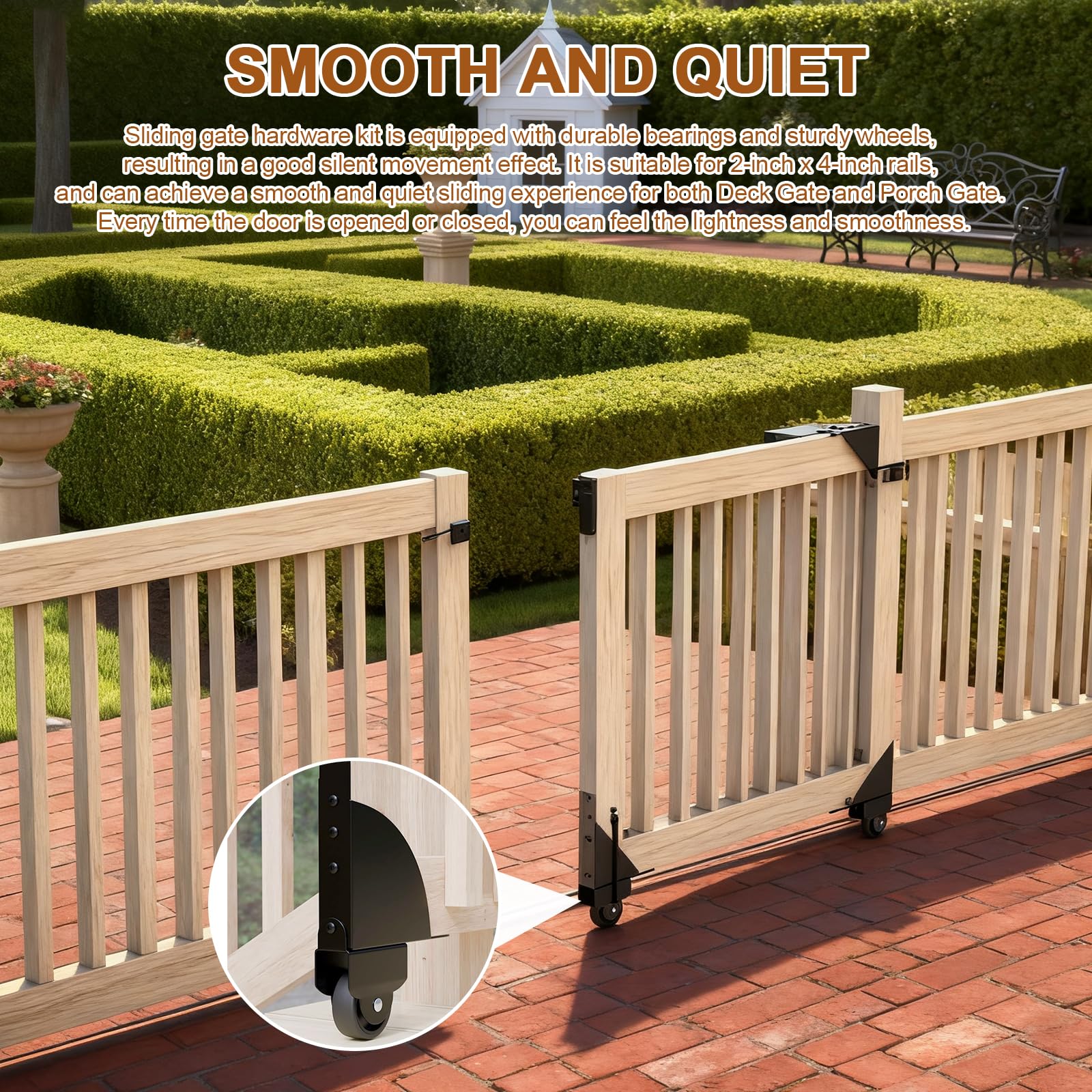KishYa sliding gate kit ideal for deck and porch applications
