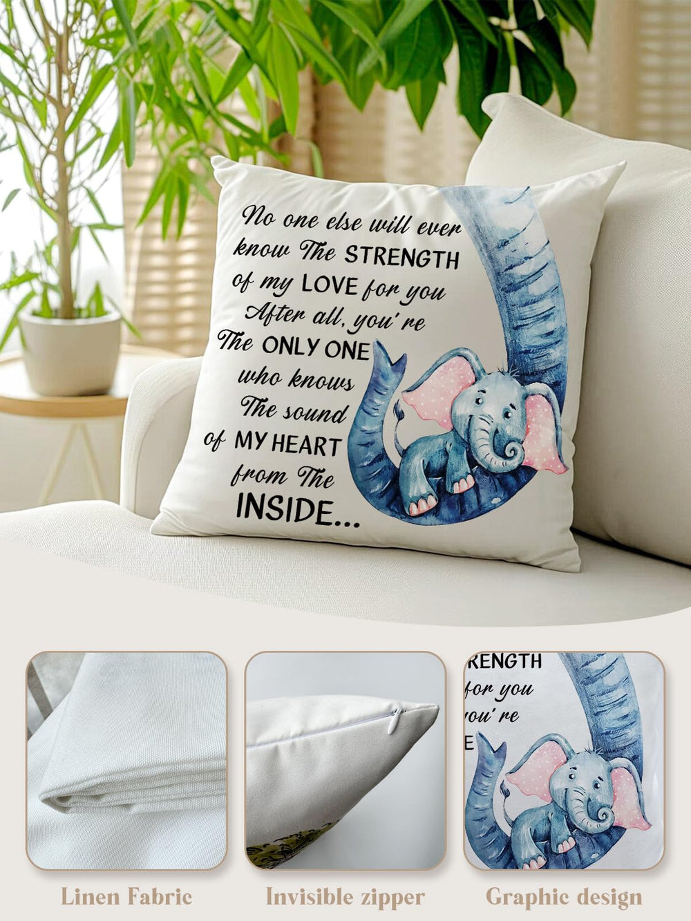 KISJO Pillow Cover used in bedroom decor adds gentle whimsy.