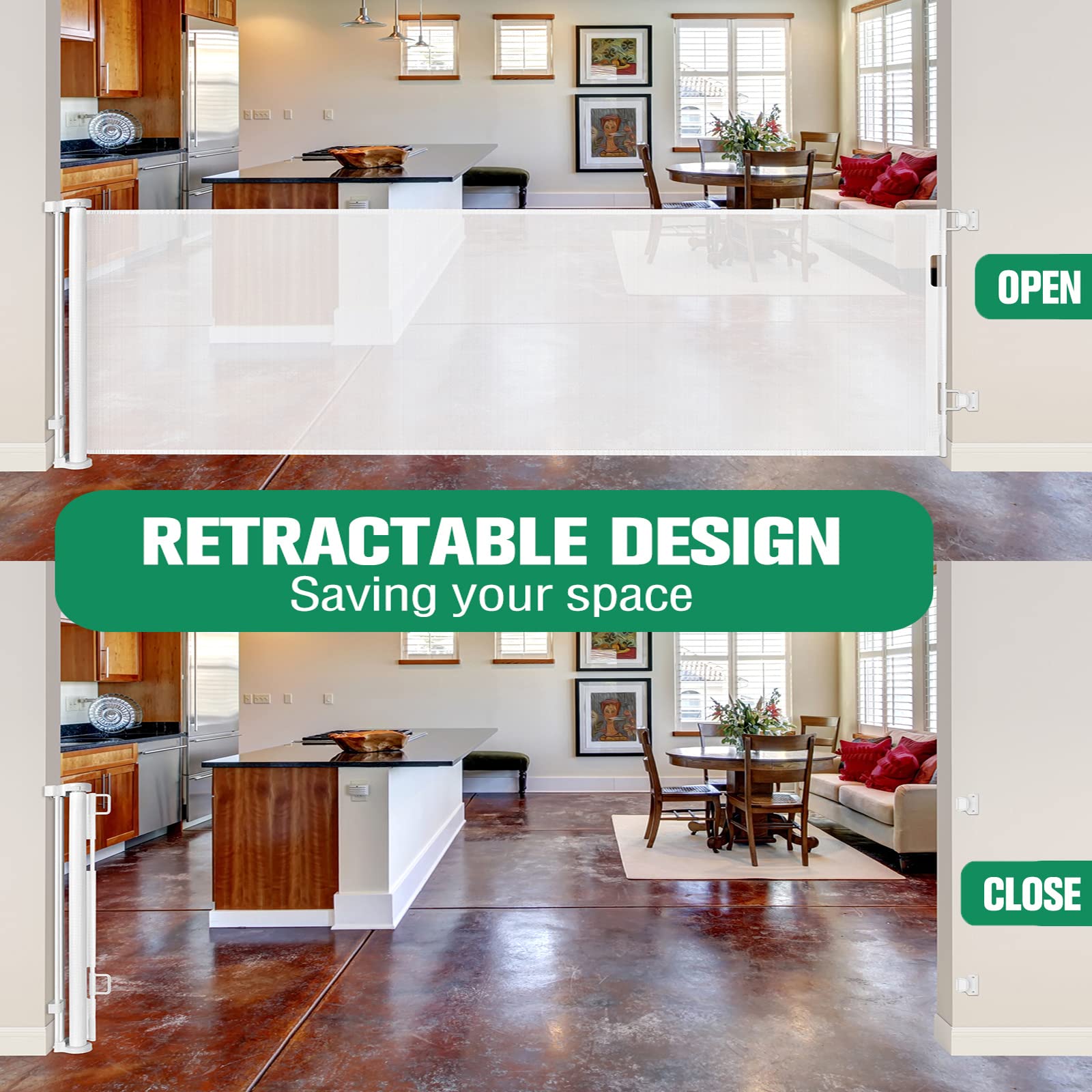 KISKIZ adjustable baseboard-fit design fits without wall spacers