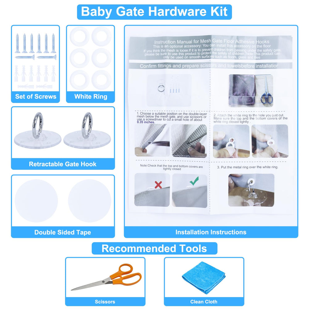 KISKIZ baby and pet escape prevention in action with floor anchors.