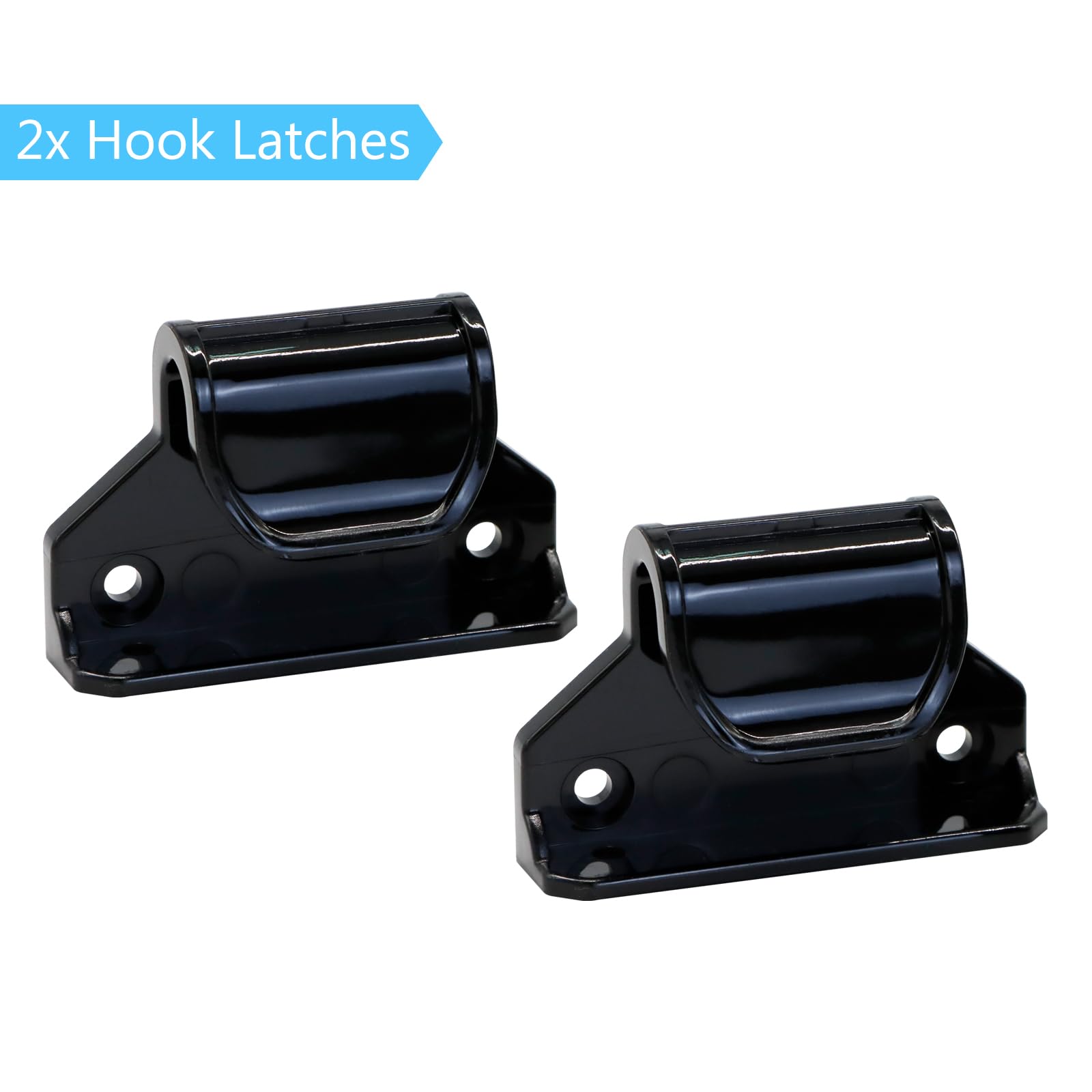 KISKIZ black hook latches provide quick, secure closure