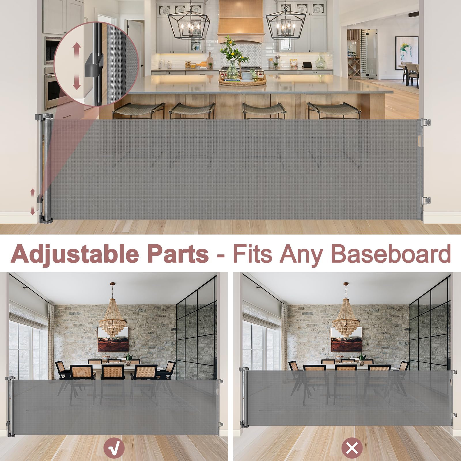 KISKIZ durable scratch-resistant mesh protects kids and pets in busy homes.