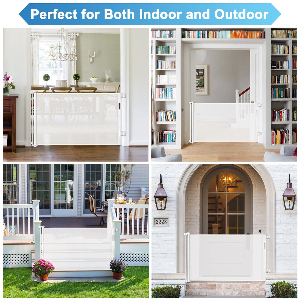 KISKIZ gate rolled-up space-saving design ideal for narrow hallways.