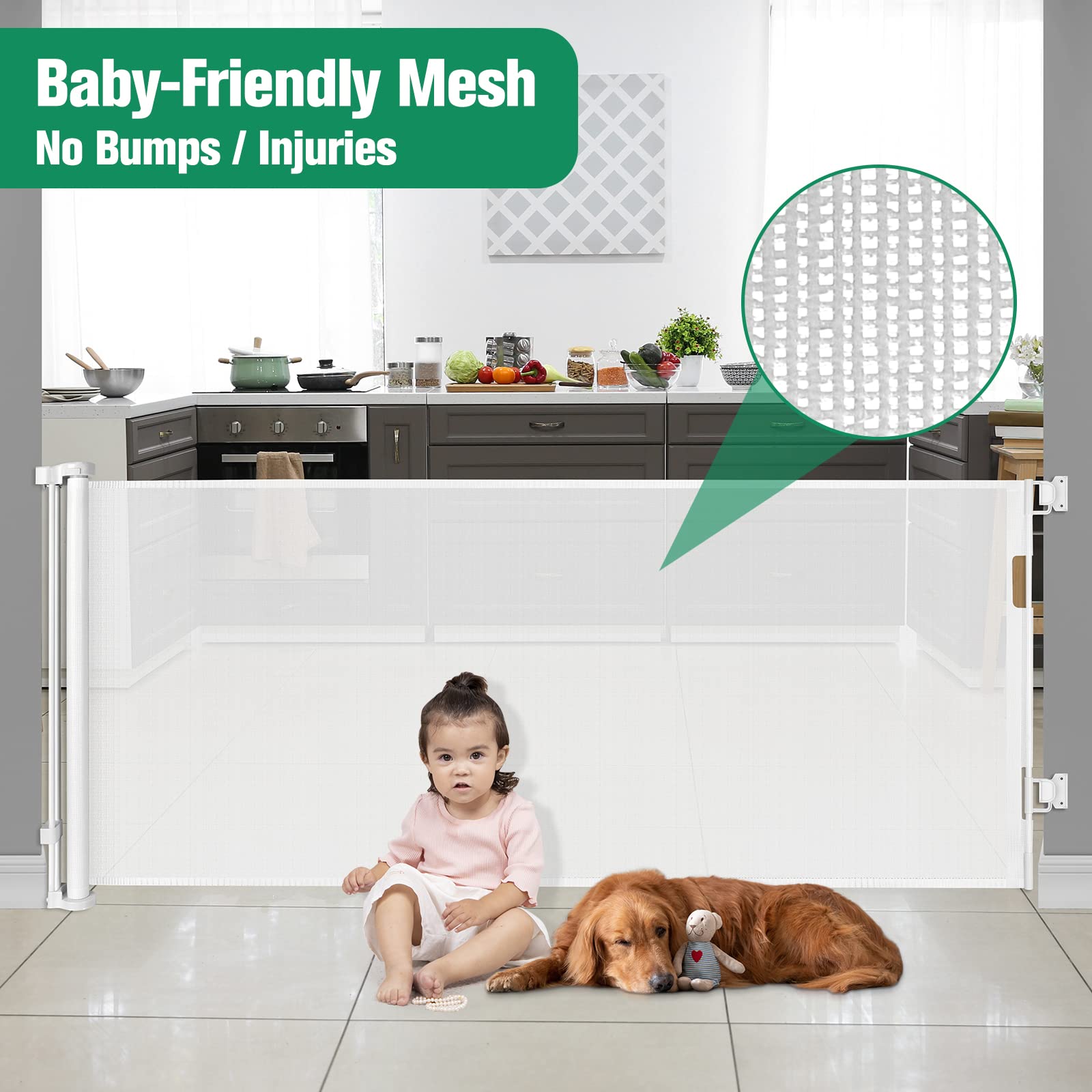 KISKIZ large-dog friendly gate suitable for pets indoors