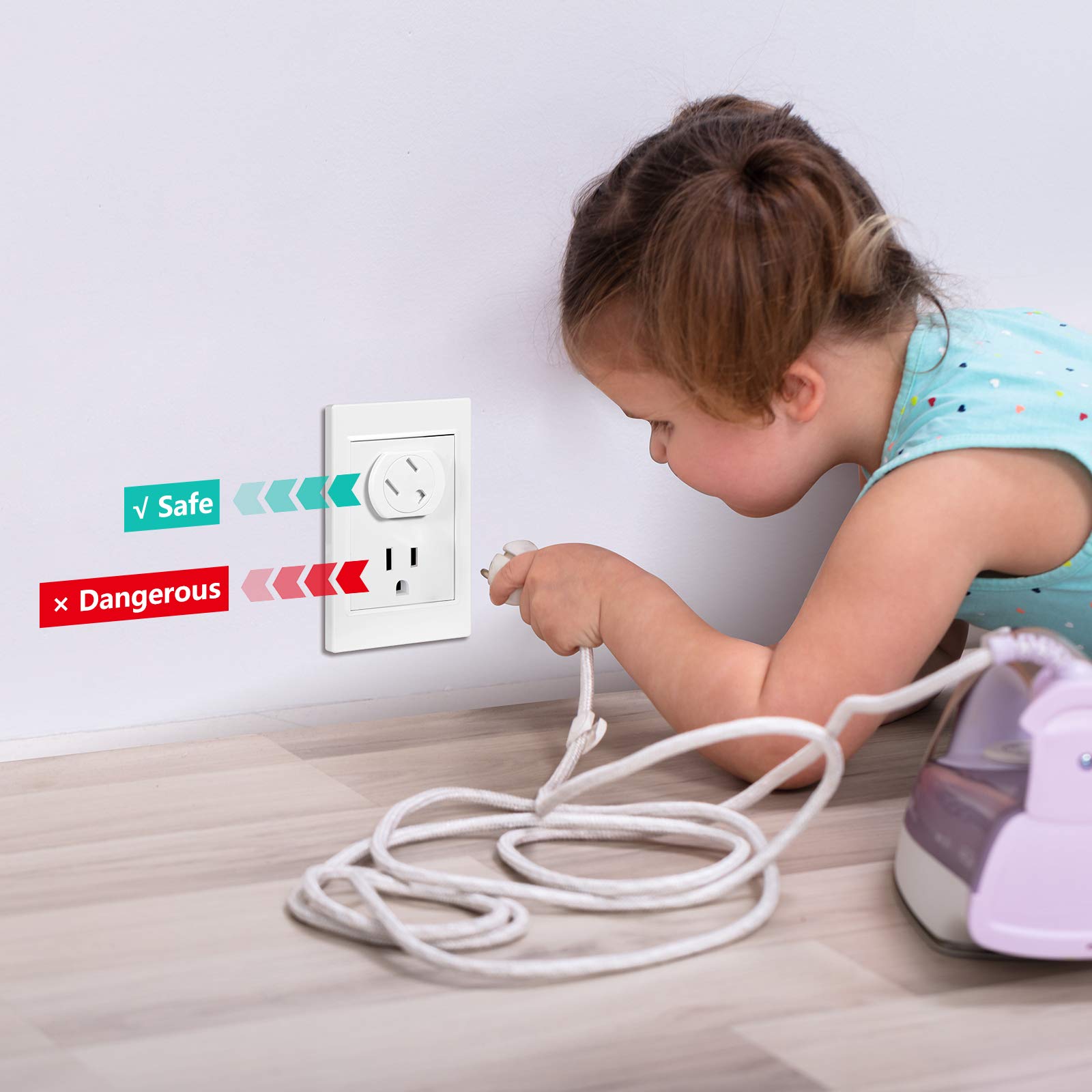 KISKIZ outlet covers adhesive installation provides damage-free mounting