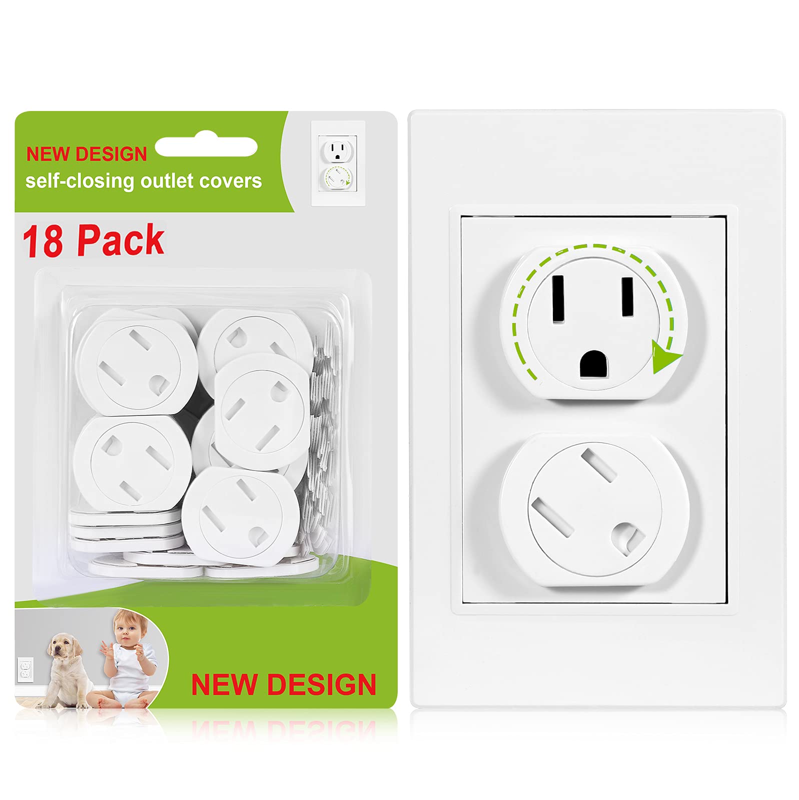 KISKIZ outlet covers swivel design for easy access and socket protection