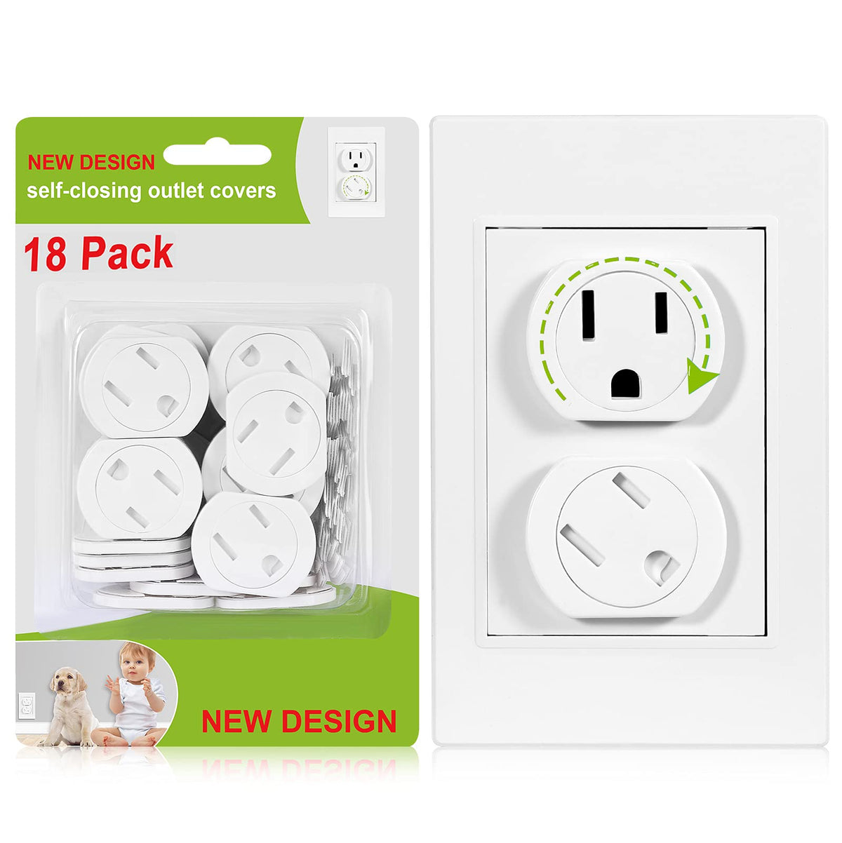 KISKIZ outlet covers swivel design for easy access and socket protection