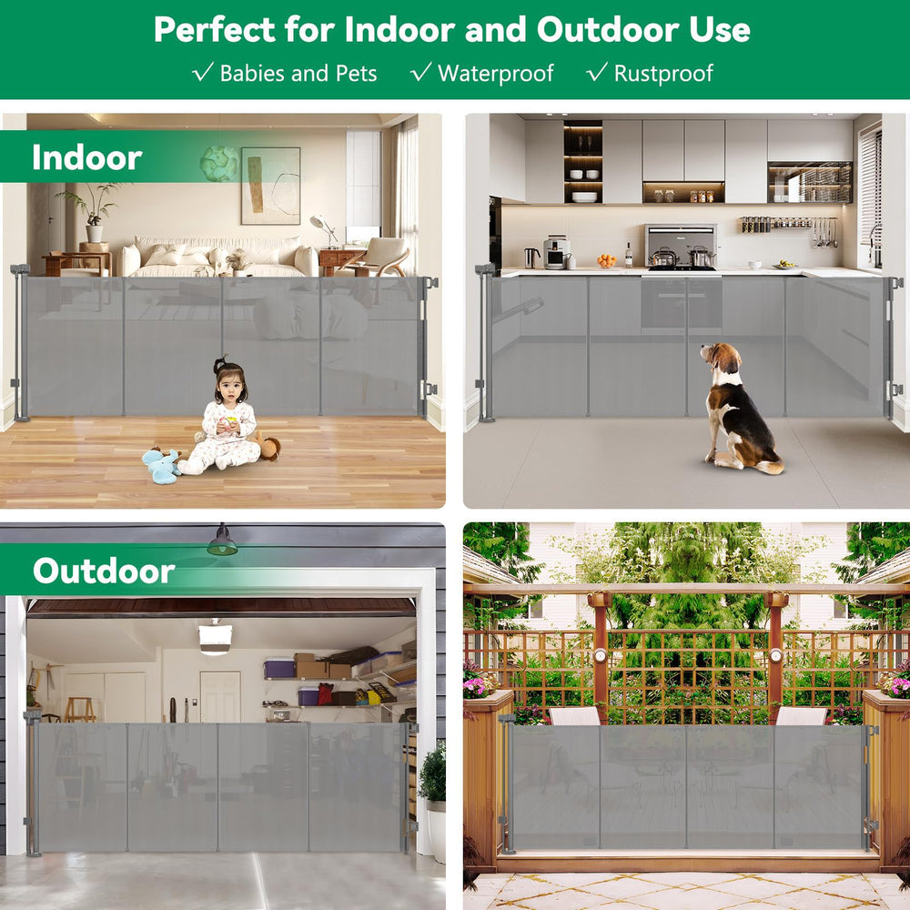 KISKIZ reinforced 85-wide gate positioned at stairs for safe passage and barrier.
