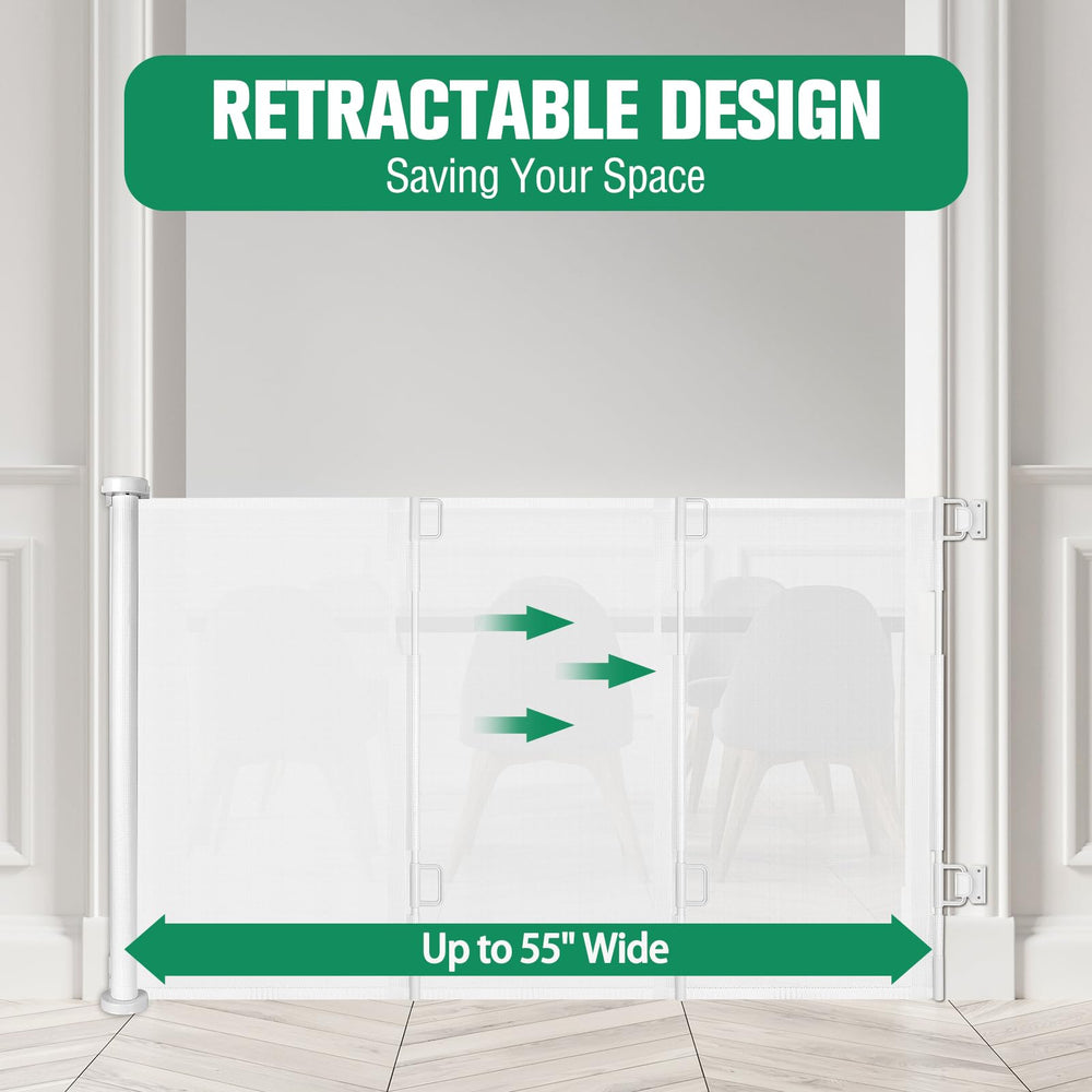 KISKIZ retractable-gate-assembly-hardware shows included brackets and screws for quick setup