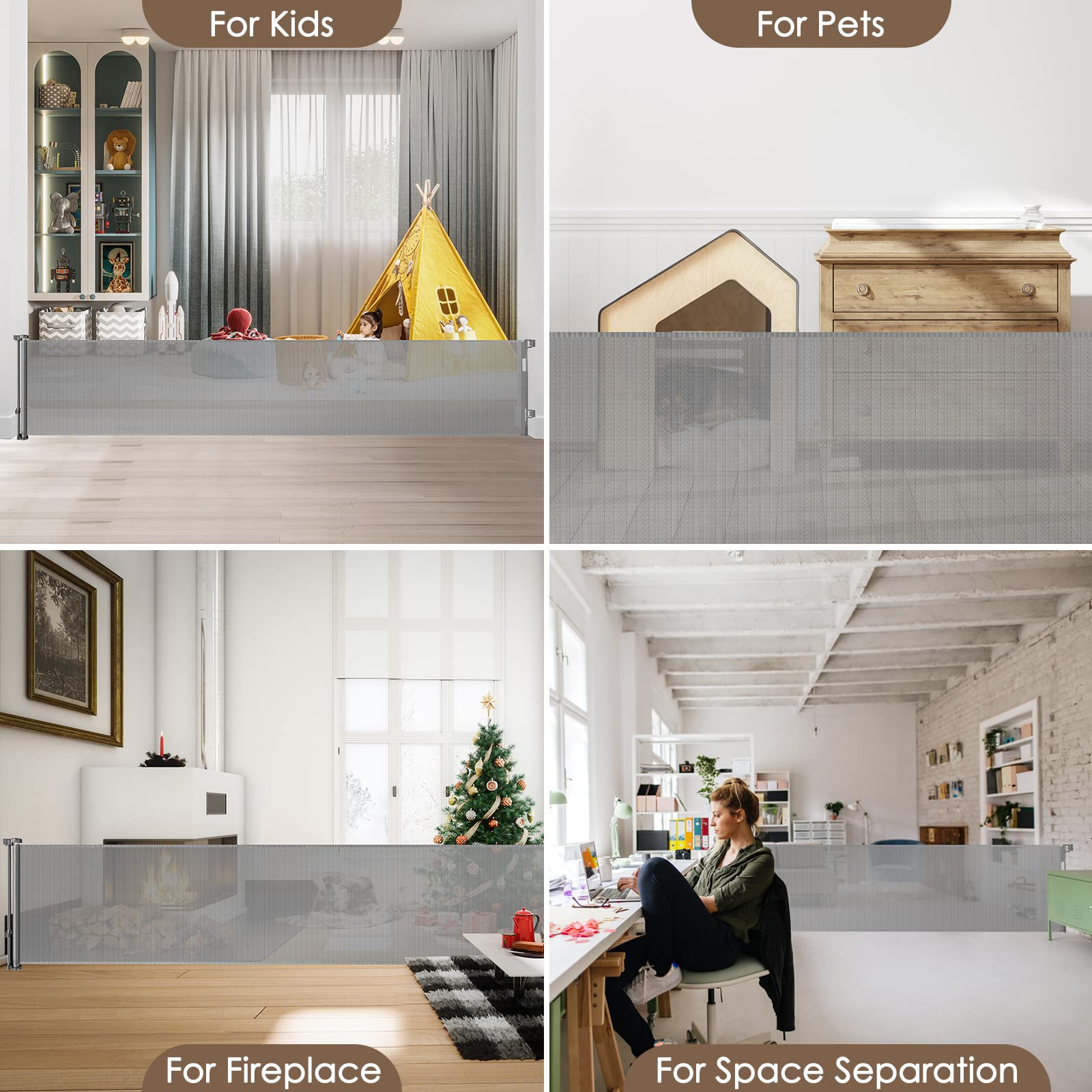 KISKIZ safety mesh anti-scratch material protects kids and pets during play.