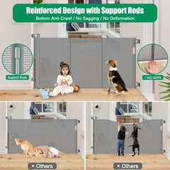 KISKIZ width-adjustable 50-inch gate for versatile openings and quick setup.