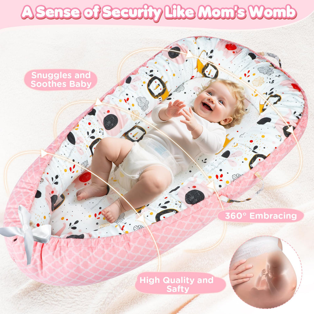 KISS GOLD Baby Lounger 360 wrap supports secure baby positioning