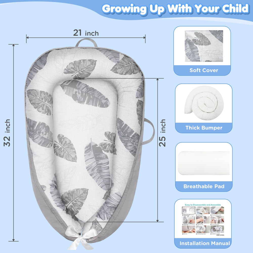 KISS GOLD baby nest supports tummy time and diaper changes in comfort.