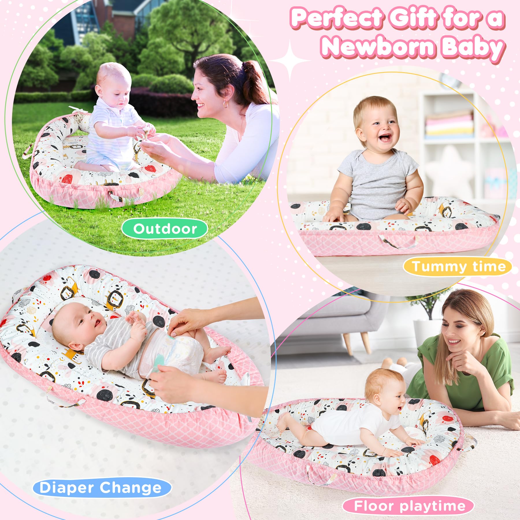 KISS GOLD Baby Lounger washable outer cover for easy cleaning