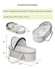 Kiss My Heart travel bassinet breathable-mesh enables airflow for baby comfort