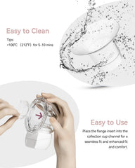 KISSBOBO BPA-free silicone flange insert 13mm suitable for contact with breast milk.