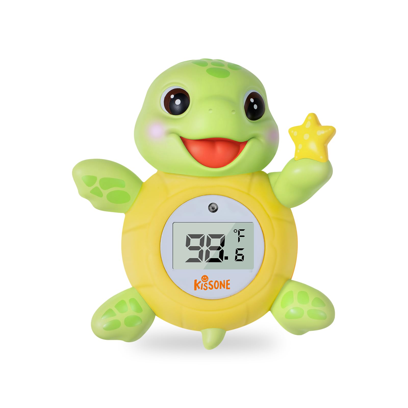 KISSONE baby bath thermometer with floating turtle for safe water temperature