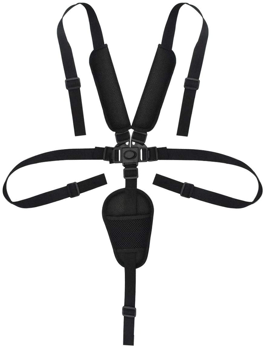Kissral universal 5-point harness straps provide a secure fit for various high chairs.