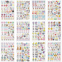 Kisston baby calendar stickers 24-sheets pack cover with vibrant designs for pregnancy memory keeping
