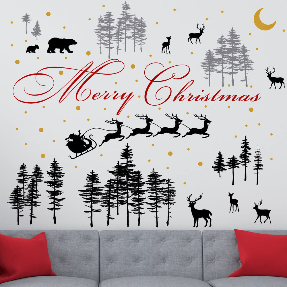 Kisston Christmas nursery wall decal easy peel enables quick, tool-free room updates.