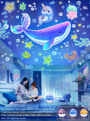 KISTRA night-light projector brightness control from gentle nightlight to vivid displays
