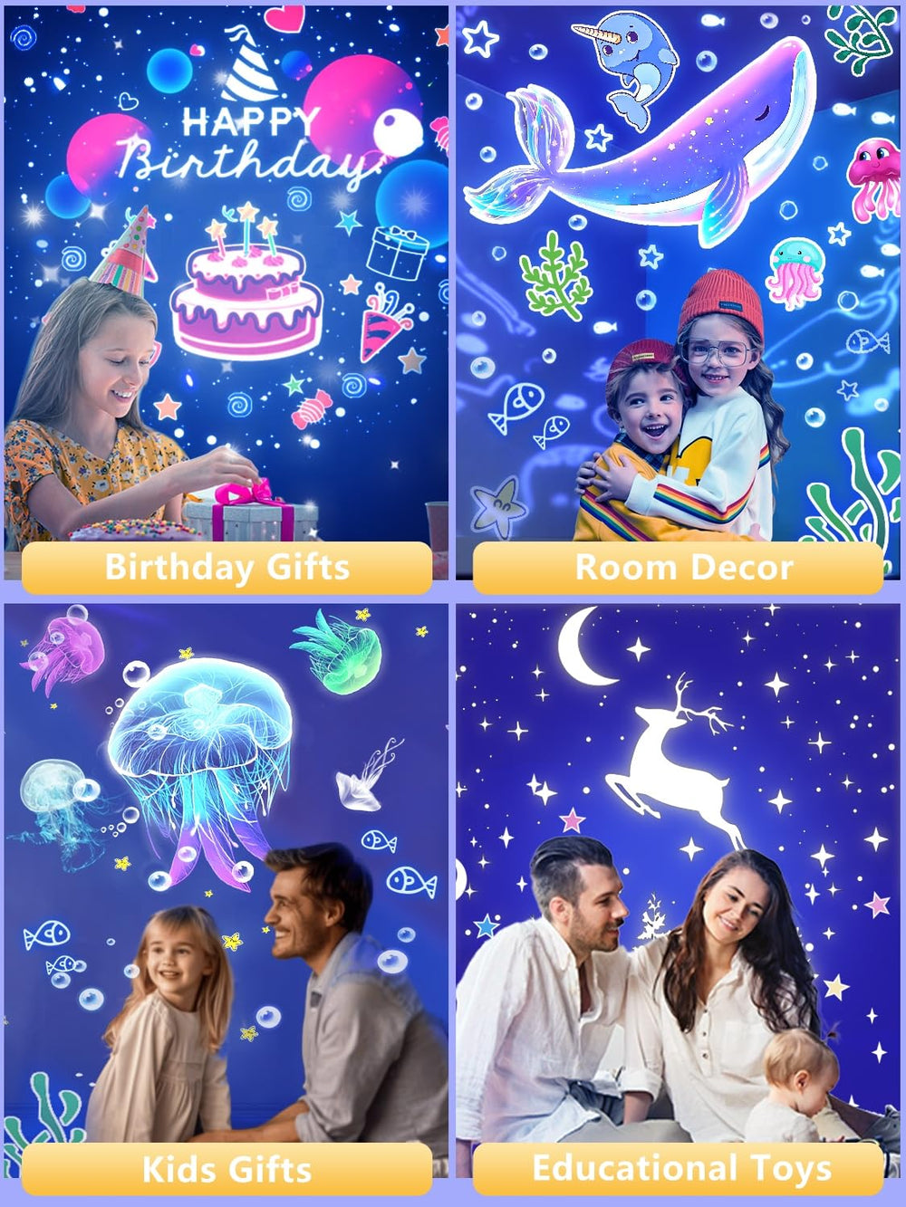 KISTRA night-light projector gift-decor for bedrooms, nurseries, and special occasions