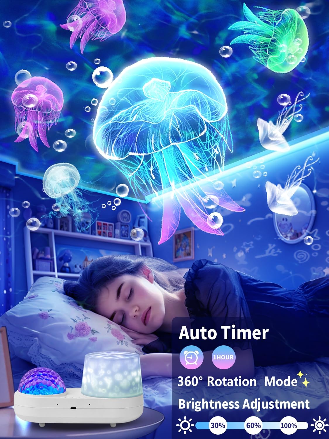 KISTRA Ocean Wave Projector 360° rotation for dynamic ceiling displays
