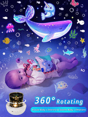 KISTRA Star Projector brightness control tailors light for baby bedtime.