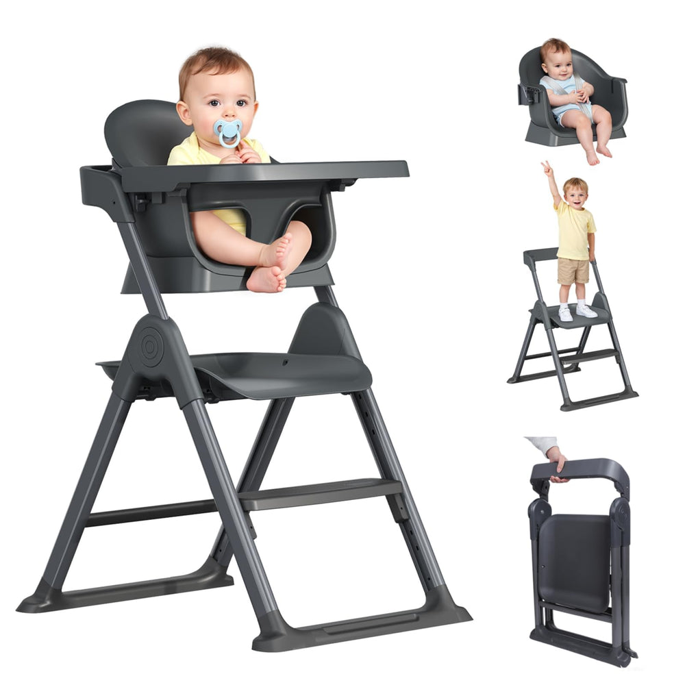 Kisuplus 6-in-1 infant seat high chair with secure seating and easy-clean tray.