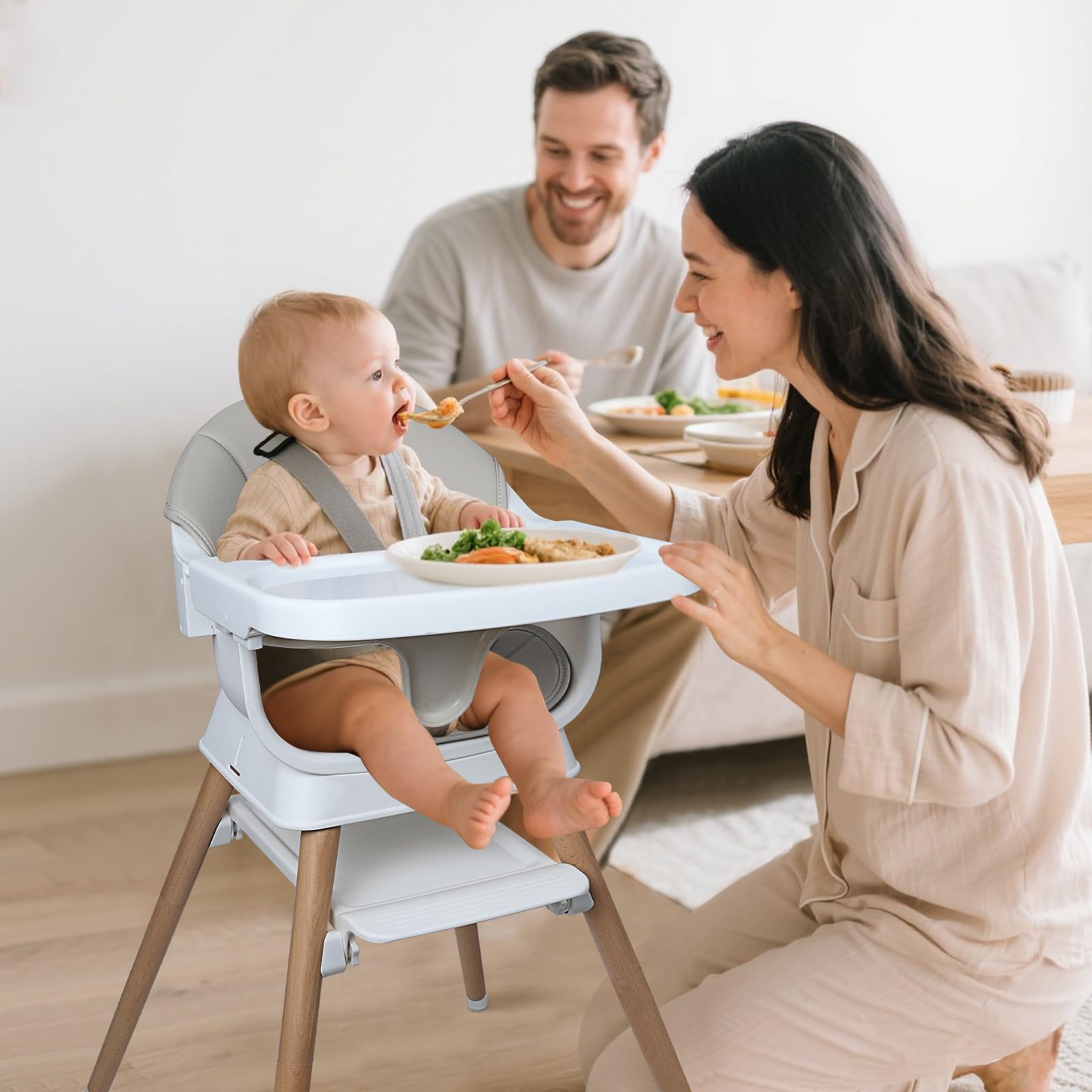 Kisuplus solid beech wood anti-slip pads enhance chair stability on smooth floors.
