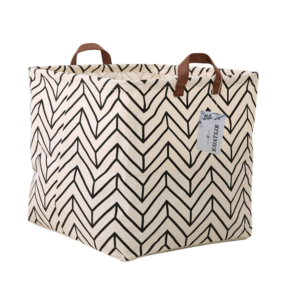 KIUATSJR square storage basket closed-top keeps items neatly contained for clutter-free spaces.