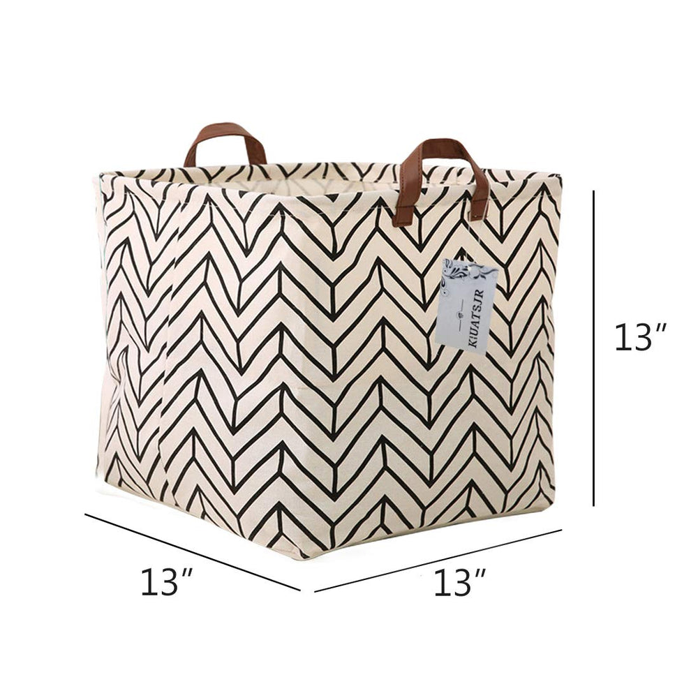 KIUATSJR square storage basket folded saves space when not in use; ideal for dorms.