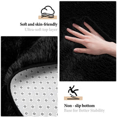 KIXINWA fluffy circle rug for kids and nursery adds cushioned play space.