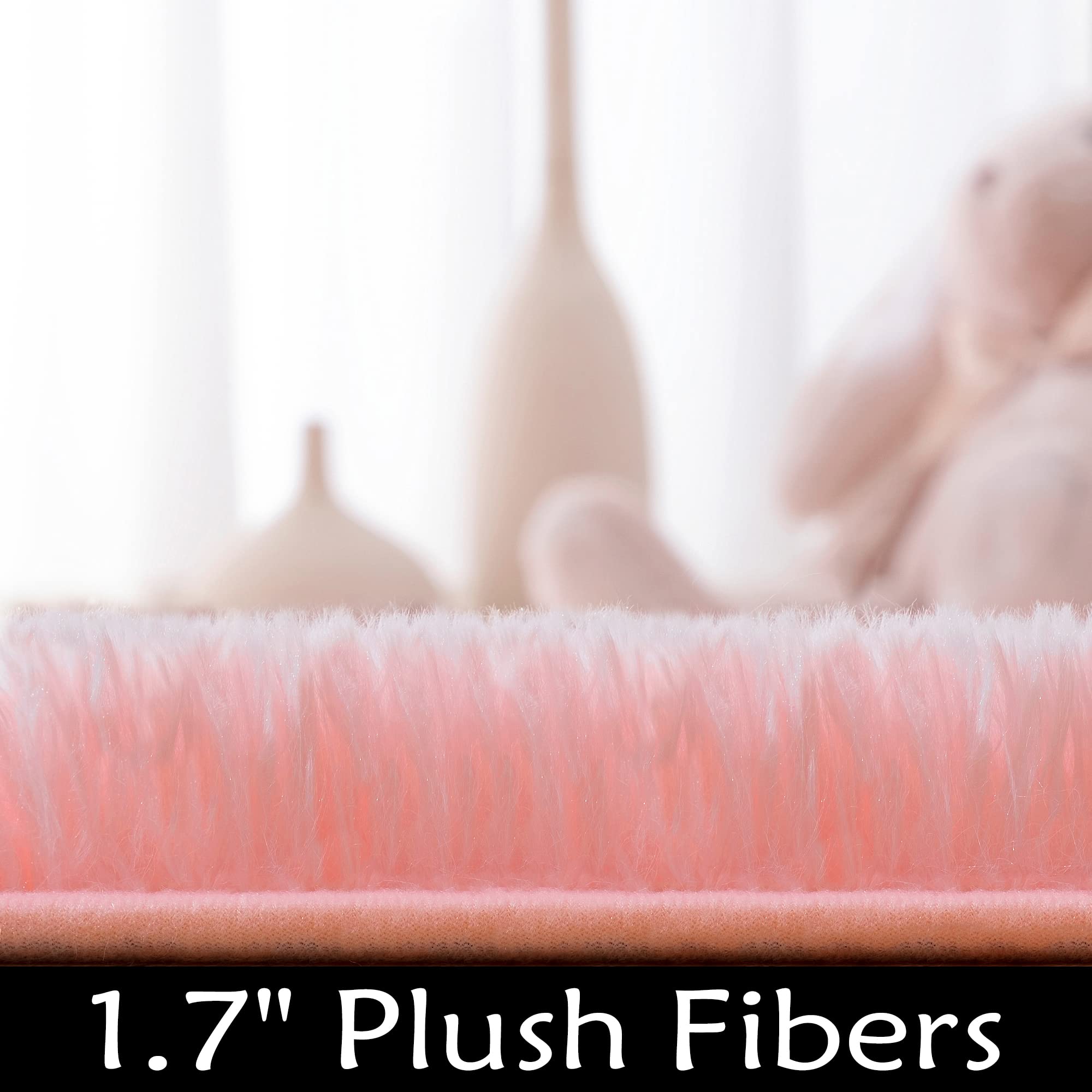 KIXINWA Pink Hexagon Princess Rug care-friendly surface and easy cleaning guidance